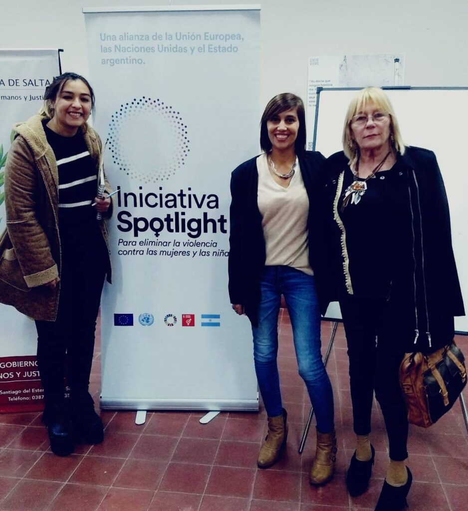 Flavia Salim – referente de Salta en el Grupo Nacional de Referentes de las Organizaciones de la Sociedad Civil para la Iniciativa Spotlight, de ONU mujeres y la Unión Europea.